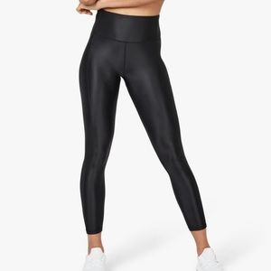 Sweaty Betty Black Shine 7/8 Length High Rise Athletic Leggings Tights